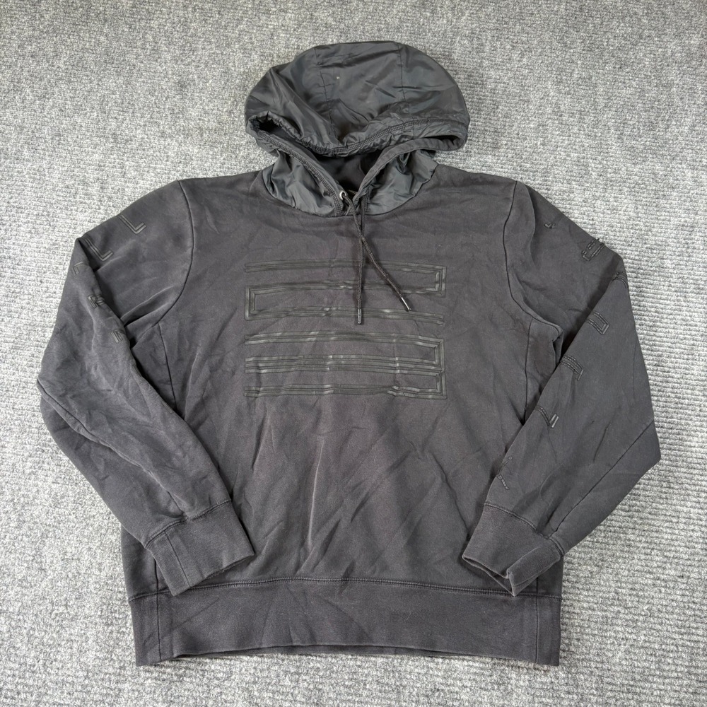 Jordan Mens Jumpman 23 Graphic Pullover Hoodie Black Medium Tech Hood